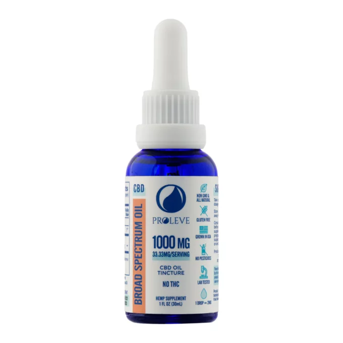 PROLEVE 1000mg Broad Spectrum CBD 30mL Tincture