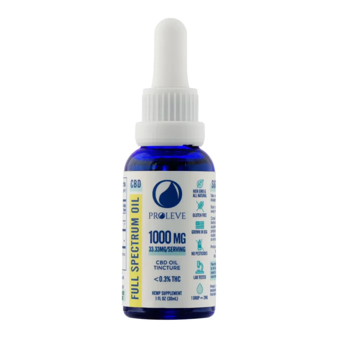 PROLEVE 1000mg Full Spectrum CBD 30mL Tincture