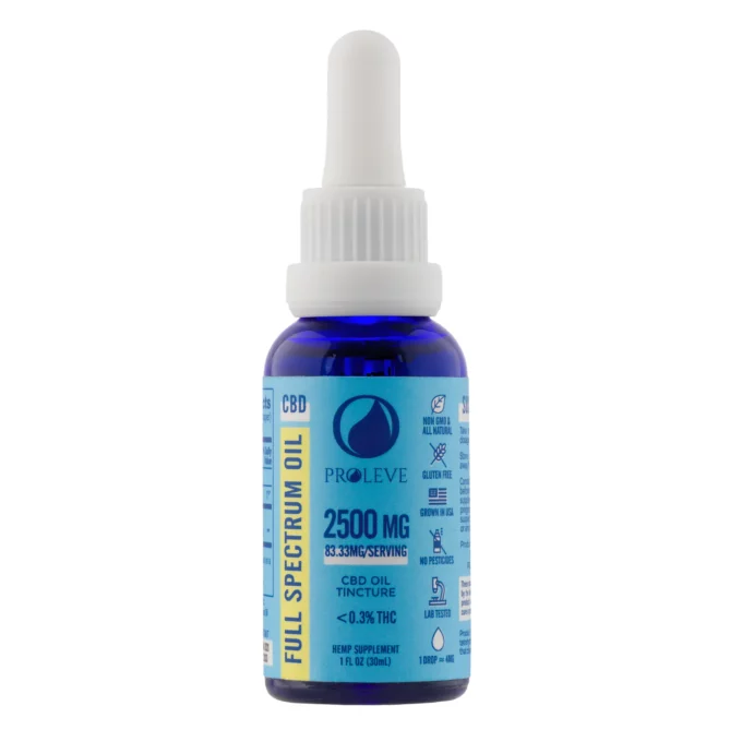 PROLEVE 2500mg Full Spectrum CBD 30mL Tincture