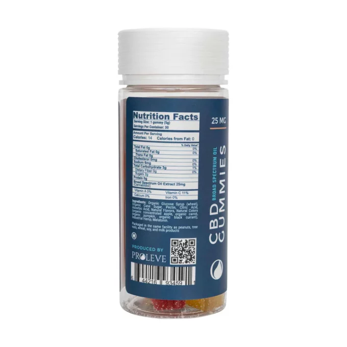 PROLEVE 750mg Broad Spectrum CBD Sleep Gummies 25mg Cubes 30ct