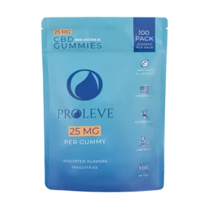 PROLEVE 2500mg Broad Spectrum CBD Daily Gummies 25mg Cubes 100ct