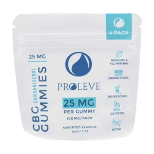 PROLEVE 100mg CBG Gummies 25mg Cubes 4ct