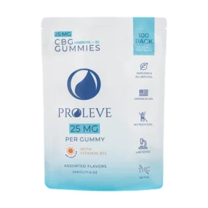 PROLEVE 2500mg CBG + B12 Gummies 25mg Cubes 100ct