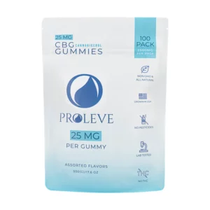 PROLEVE 2500mg CBG Gummies 25mg Cubes 100ct