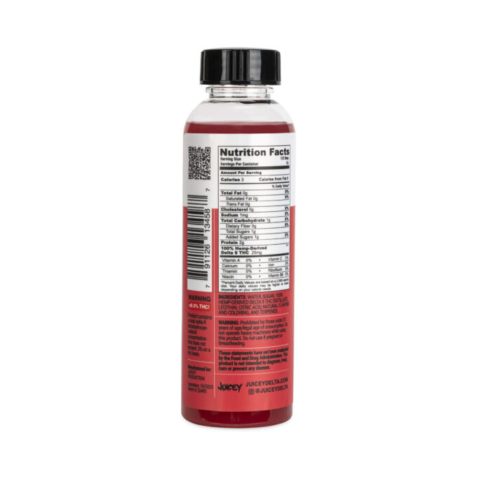 JUICEY 420mg Delta 9 THC Limited Edition Pina Colada Syrup