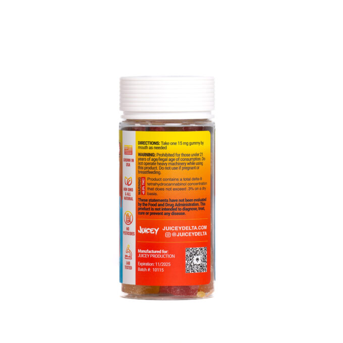 JUICEY 450mg Delta 9 THC Gummies 15mg Cubes 30ct