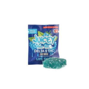 JUICEY 30mg Delta 9 THC Single Blue Razz Gummy