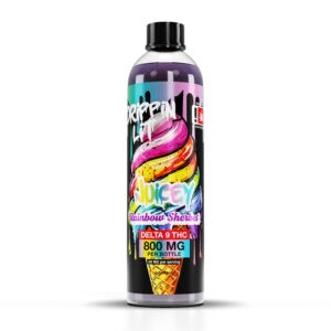 JUICEY Drippin Lit 800mg Delta 9 THC Rainbow Sherbet Syrup