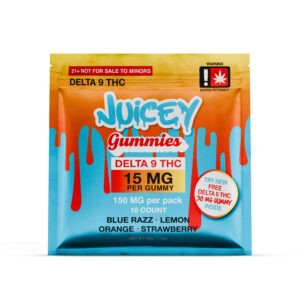 JUICEY 150mg Delta 9 THC Gummies 15mg Cubes 10+1ct