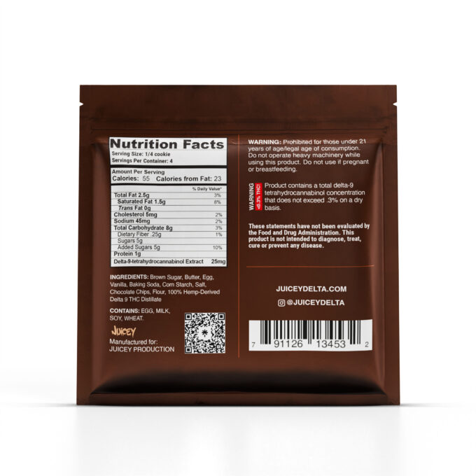 JUICEY 100mg Delta 9 THC Single Cookie BUNDLE