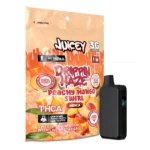 JUICEY Drippin Haze THCA Liquid Diamonds Disposable 3G - Peachy Mango Swirl | INDICA