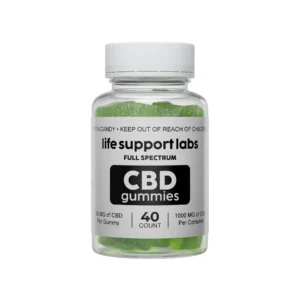 LIFE SUPPORT LABS 1000mg Full Spectrum CBD Daily Gummies 25mg Cubes 40ct