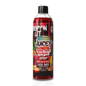 JUICEY Drippin Lit 800mg Delta 9 THC Black Cherry Lemonade Syrup