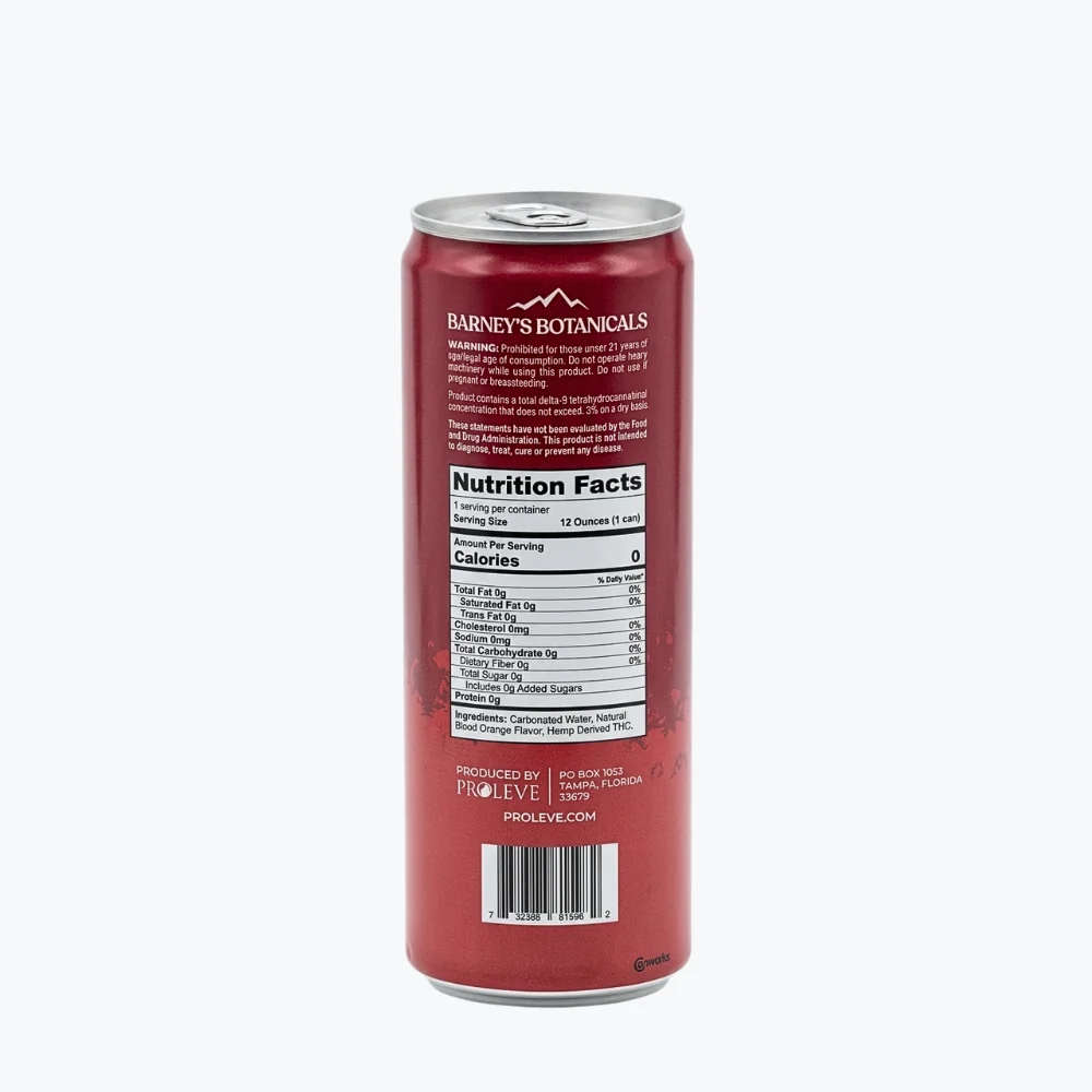 5mg Delta 9 THC Canned Soda Drink- Blood Orange | 16 Count 5mg Delta 9 THC Canned Soda Drink- Blood Orange | 16 Count