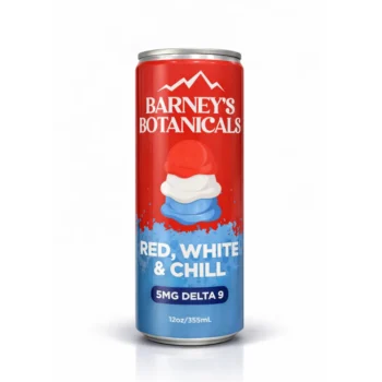 5mg Delta 9 THC Canned Soda Drink- Red, White & Chill | 16 Count